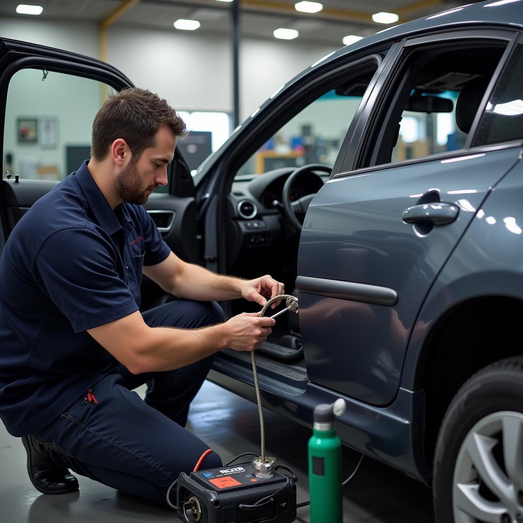 Auto Werkstatt Reparatur Zentralverriegelung