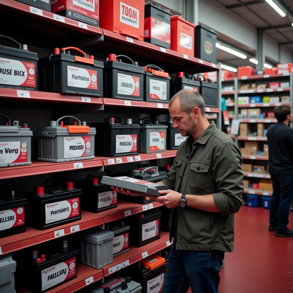 Autobatterie Auswahl im toom Baumarkt