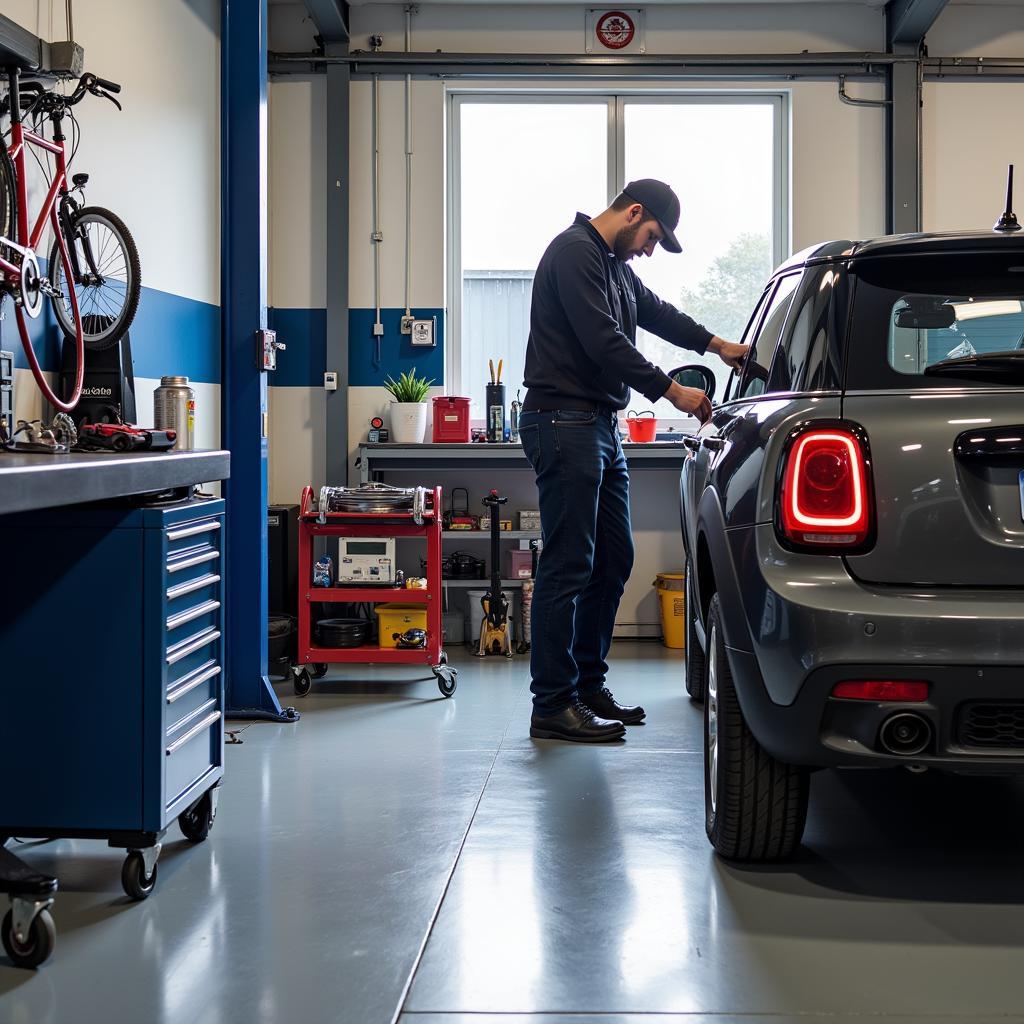 Moderne Werkstatt im Autohaus Bojahr Heusweiler