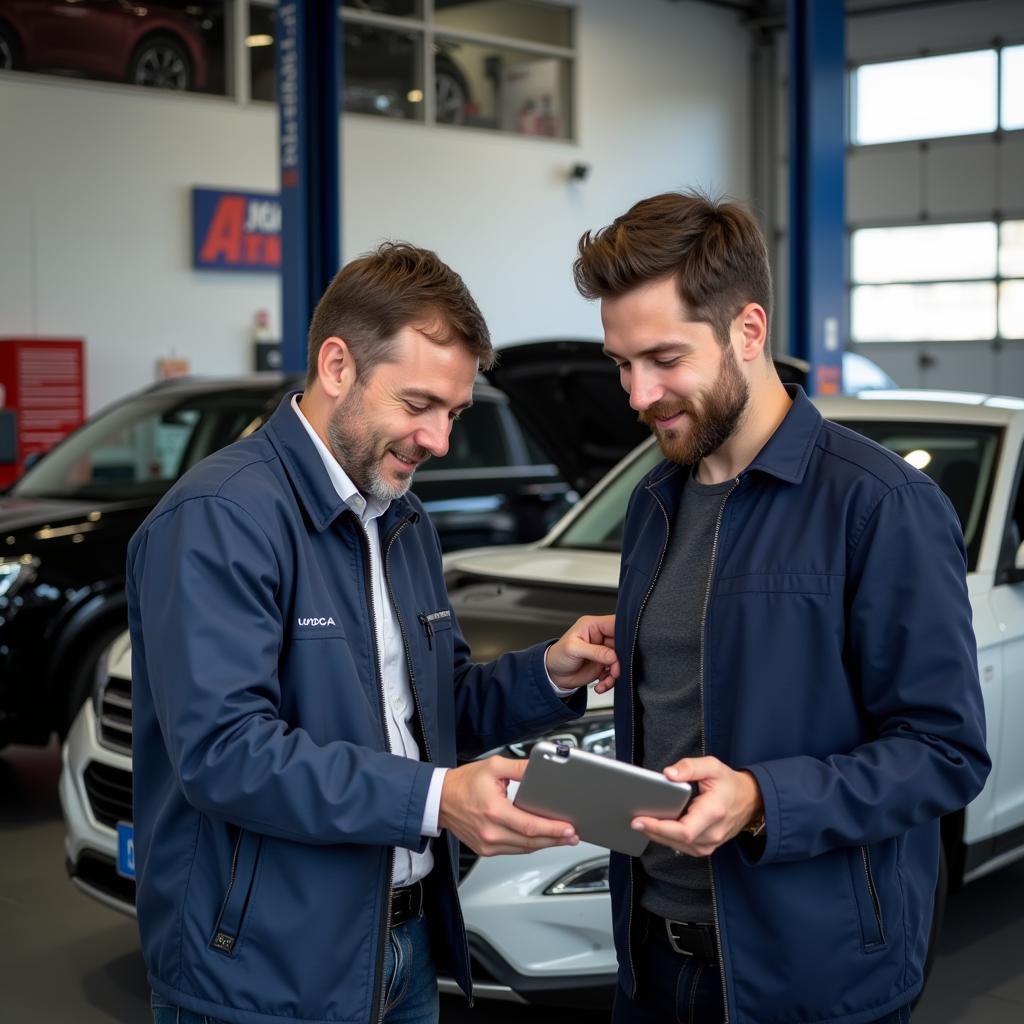 Kundenberatung im Autohaus Wolf Mülheim