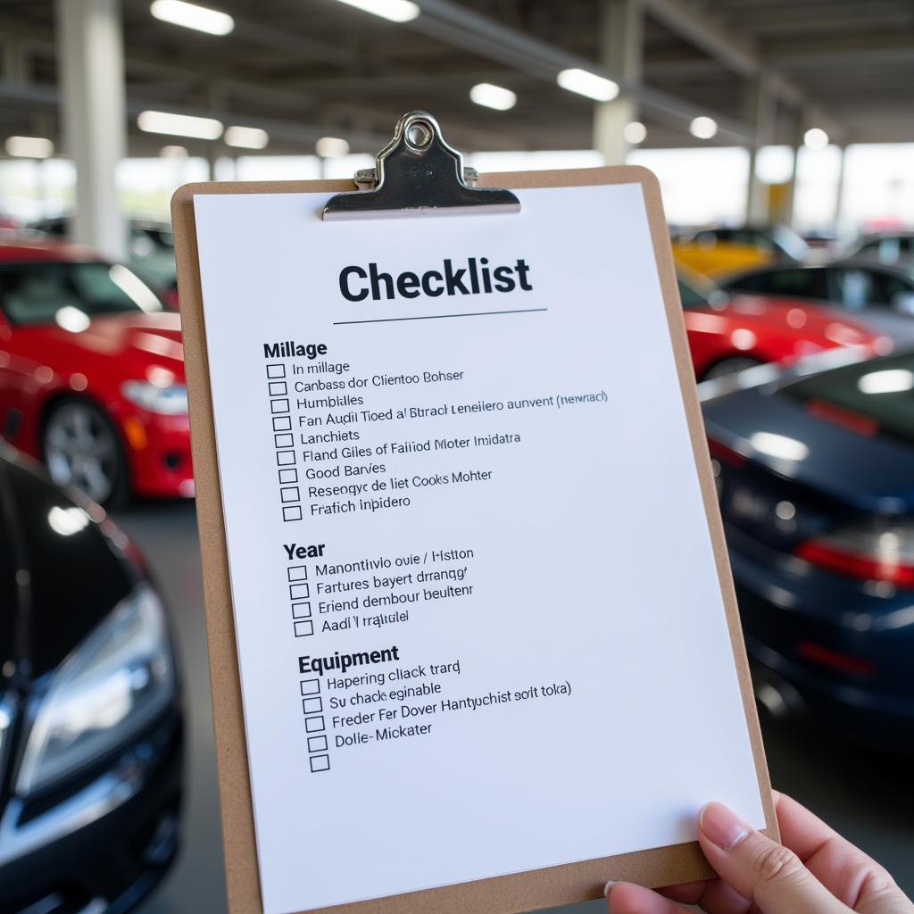 Checkliste für den Autokauf auf dem Automarkt