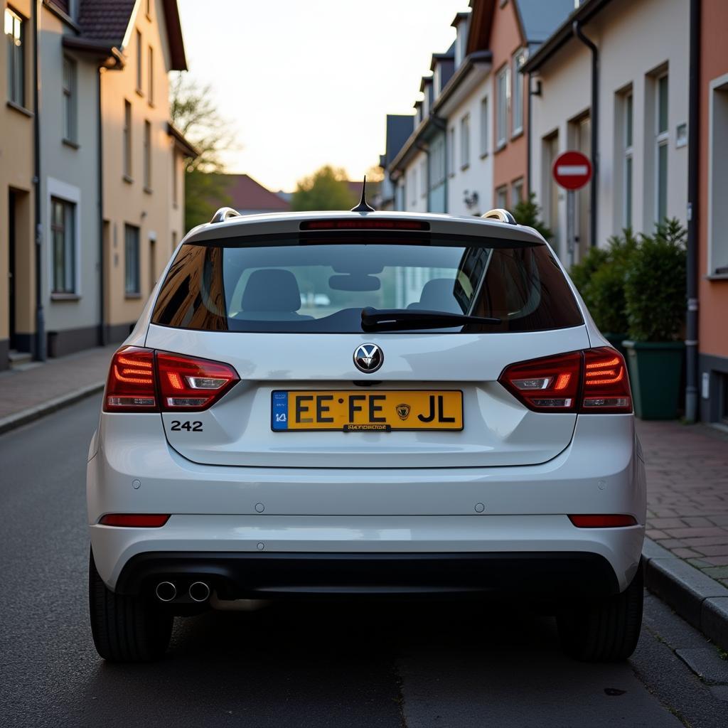 Autokennzeichen FE am Fahrzeug