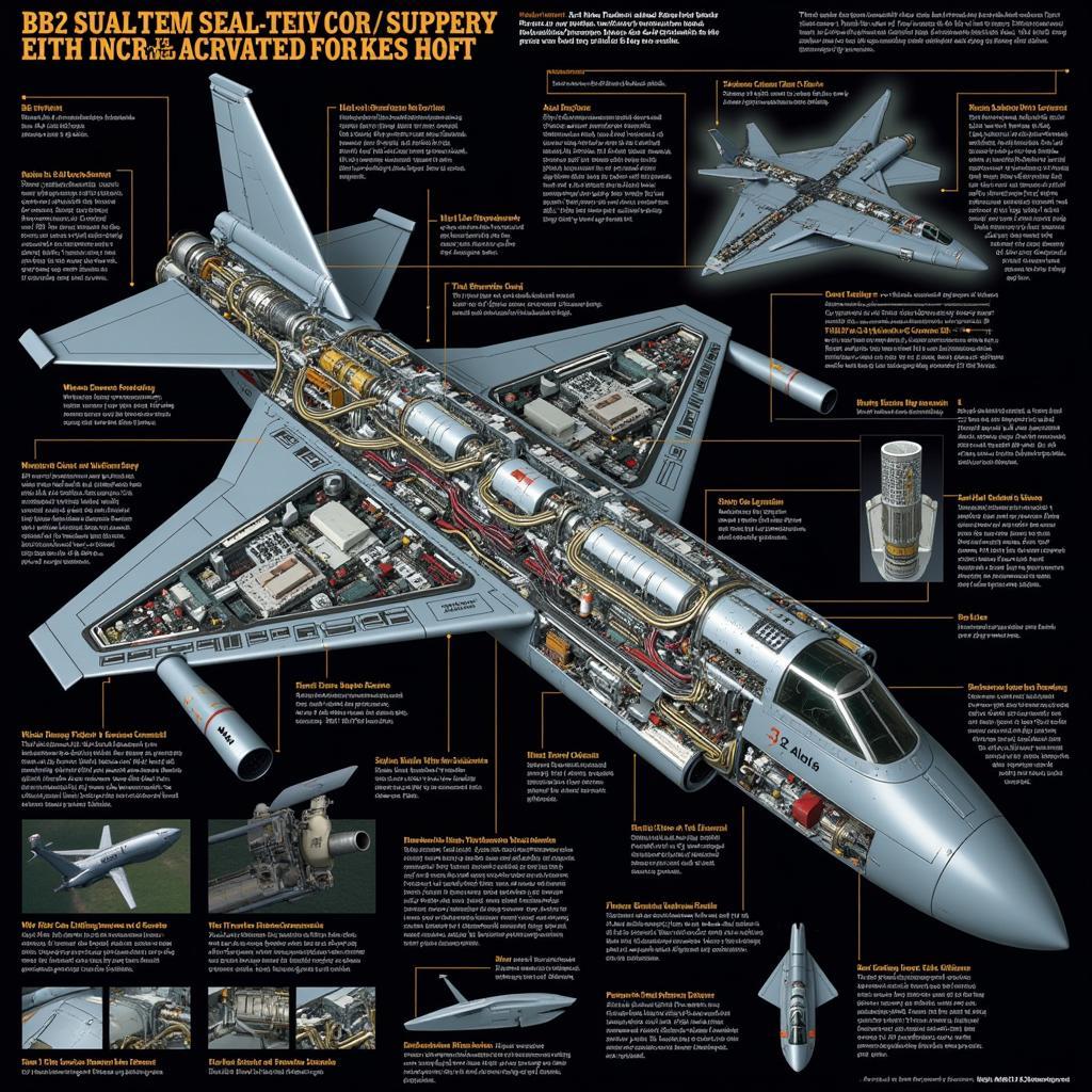 Technische Ausstattung im Innenraum des B2 Bombers