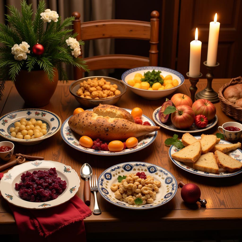 Traditionelle bayerische Weihnachtsspeisen