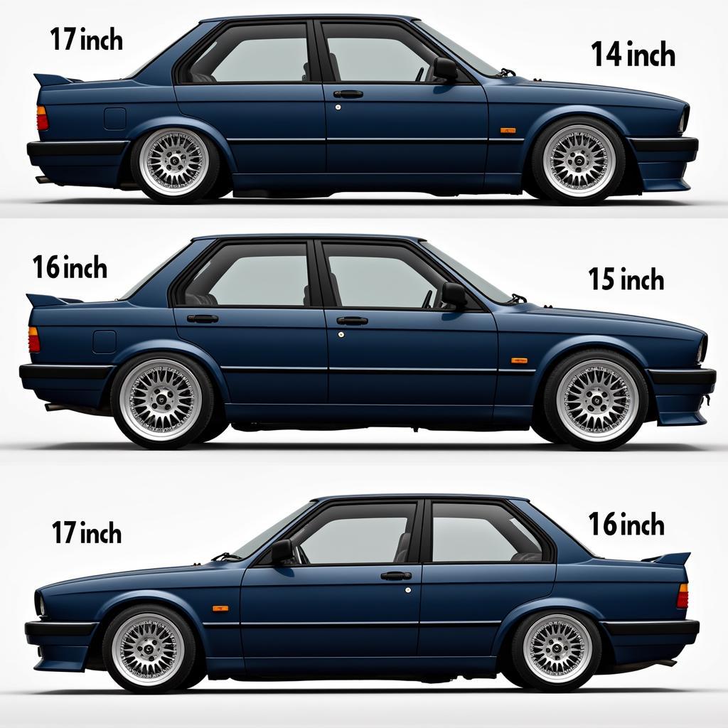 BBS E30 Felgengrößen Vergleich