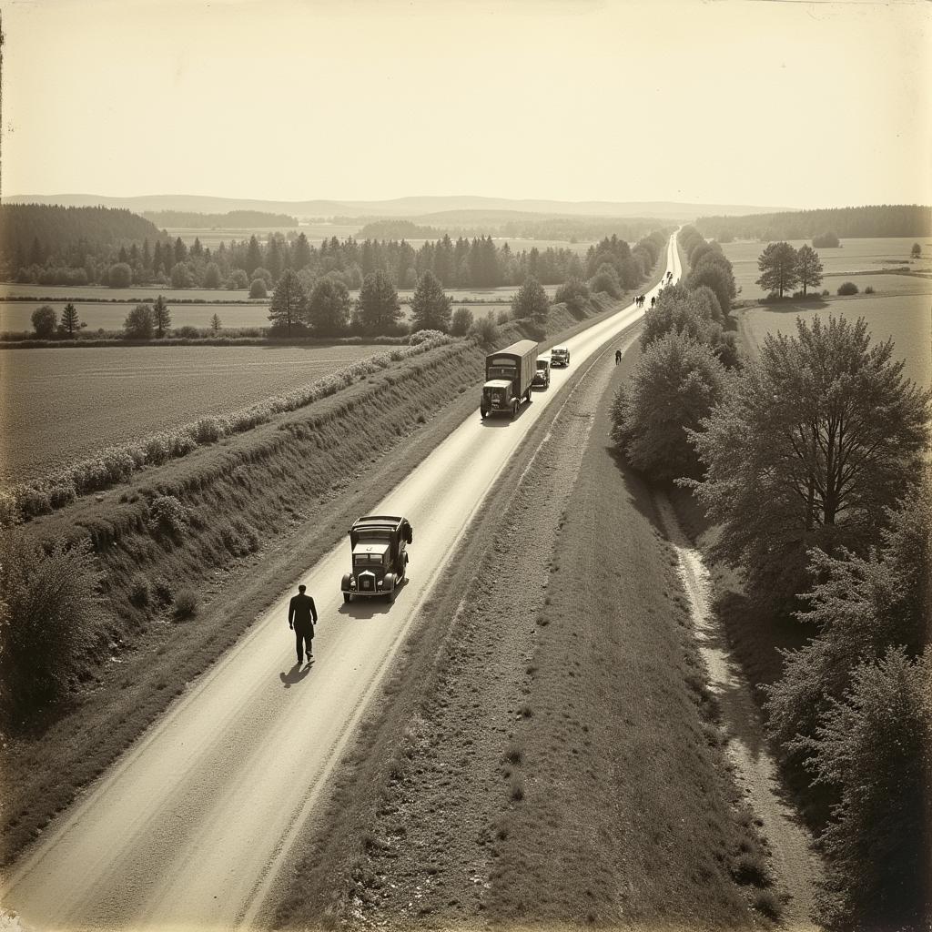 Die historische Transitstrecke Berlin-Helmstedt, bekannt als Berlinka.