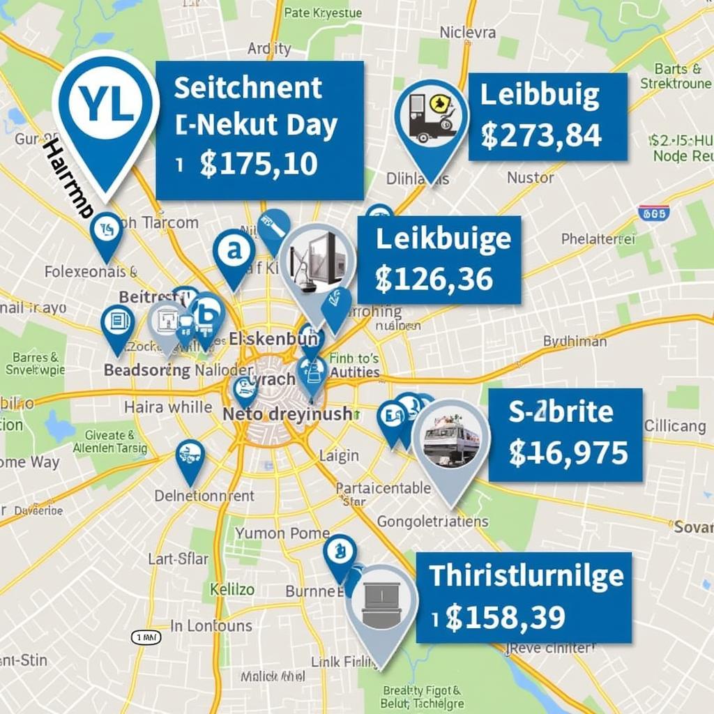 Kartenansicht der günstigsten Dieselpreise in Leipzig