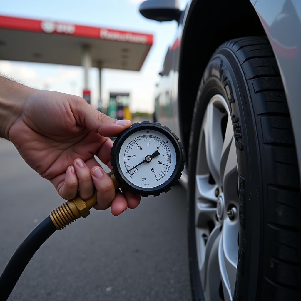 Auto Reifendruck prüfen für Spritsparen in Vechta