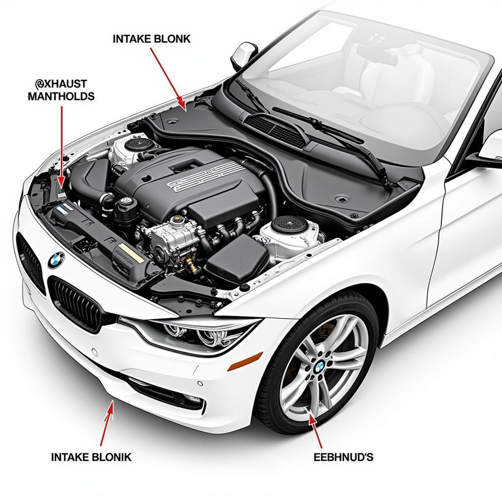 BMW 3er Touring 2017 Motorraum