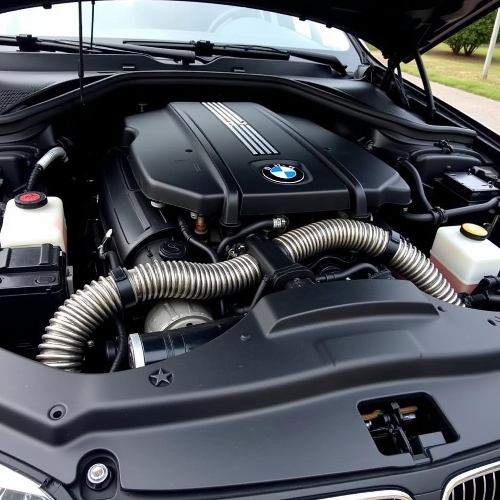 BMW 535i E60 Motorraum Detailansicht