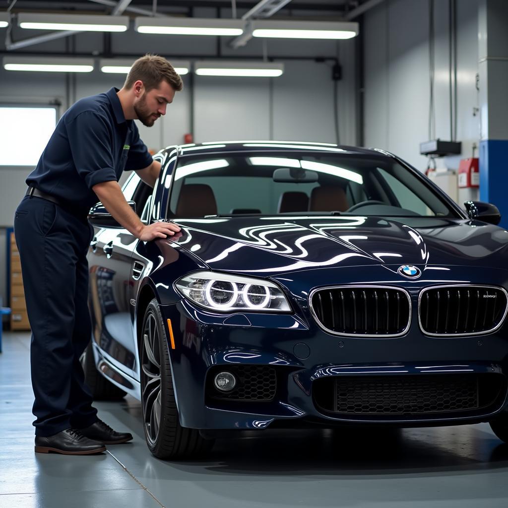 BMW Bremsenwechsel in einer Werkstatt