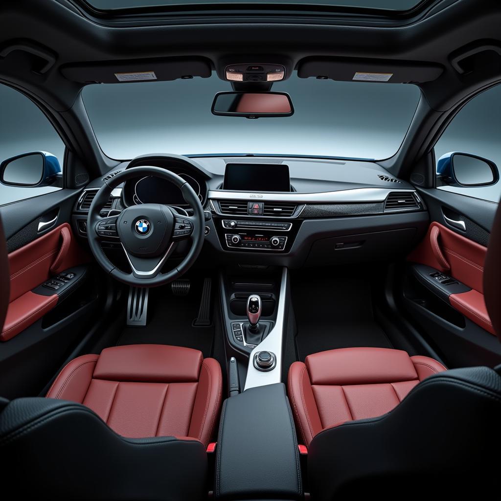 Das moderne Interieur des BMW i35i