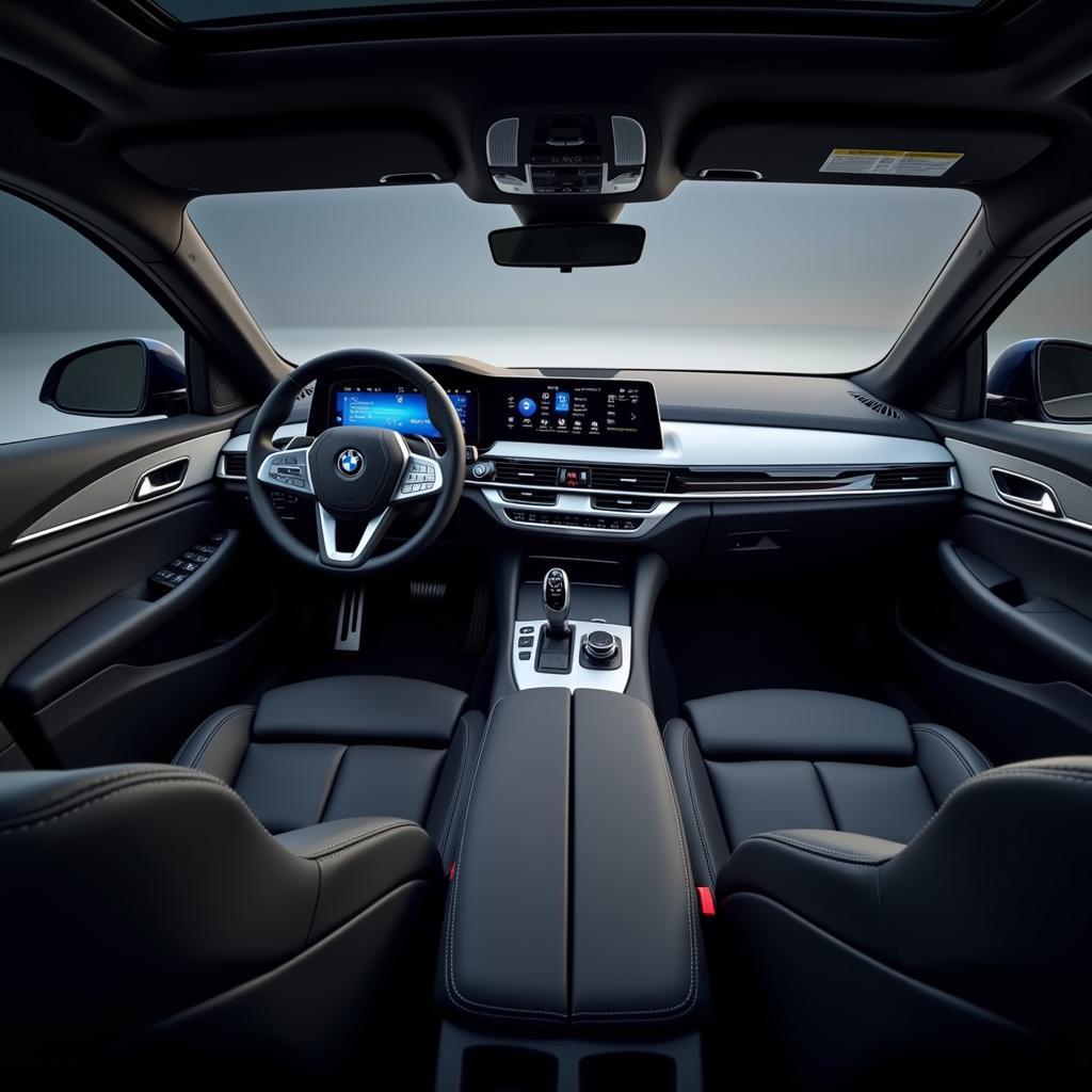 Luxuriöses Interieur des BMW i7 Tourer Pro.