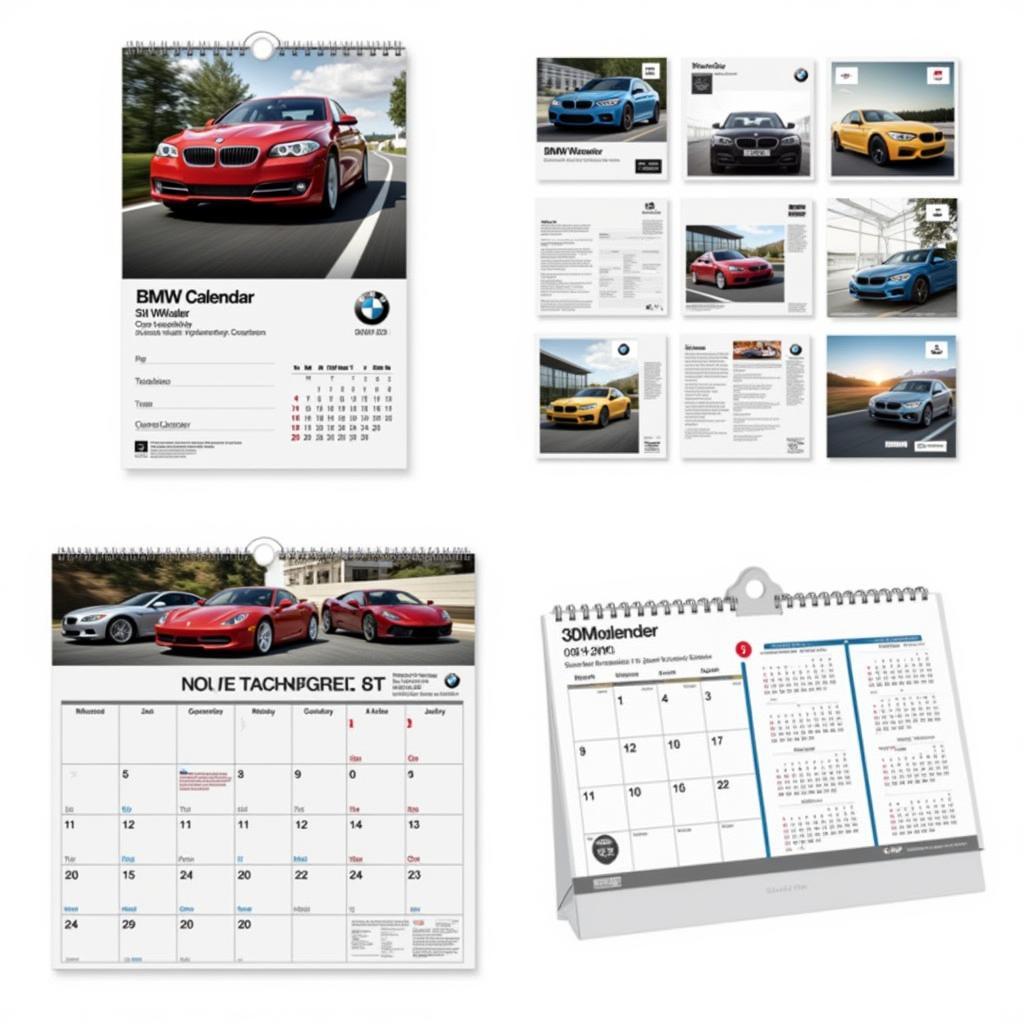 BMW Kalender in verschiedenen Ausführungen: Wandkalender, Tischkalender, digitaler Kalender