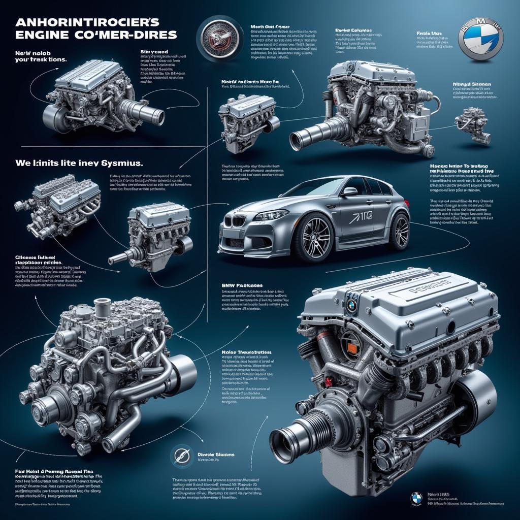 BMW Motor Zukunft: Darstellung der zukünftigen Antriebstechnologien bei BMW, inklusive Verbrennungsmotoren und alternativen Antrieben