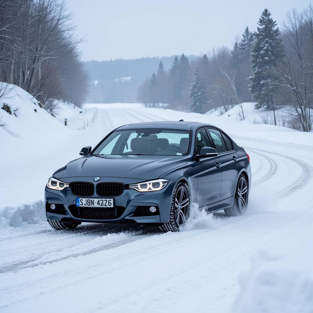 Fahren mit BMW Schneeketten