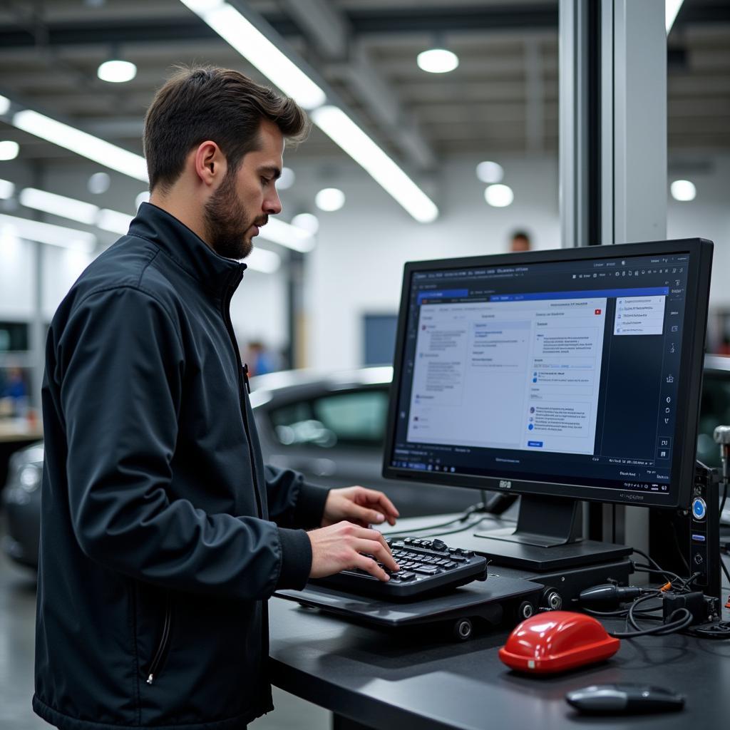 Moderne Diagnosegeräte in einer BMW Wiemer Werkstatt