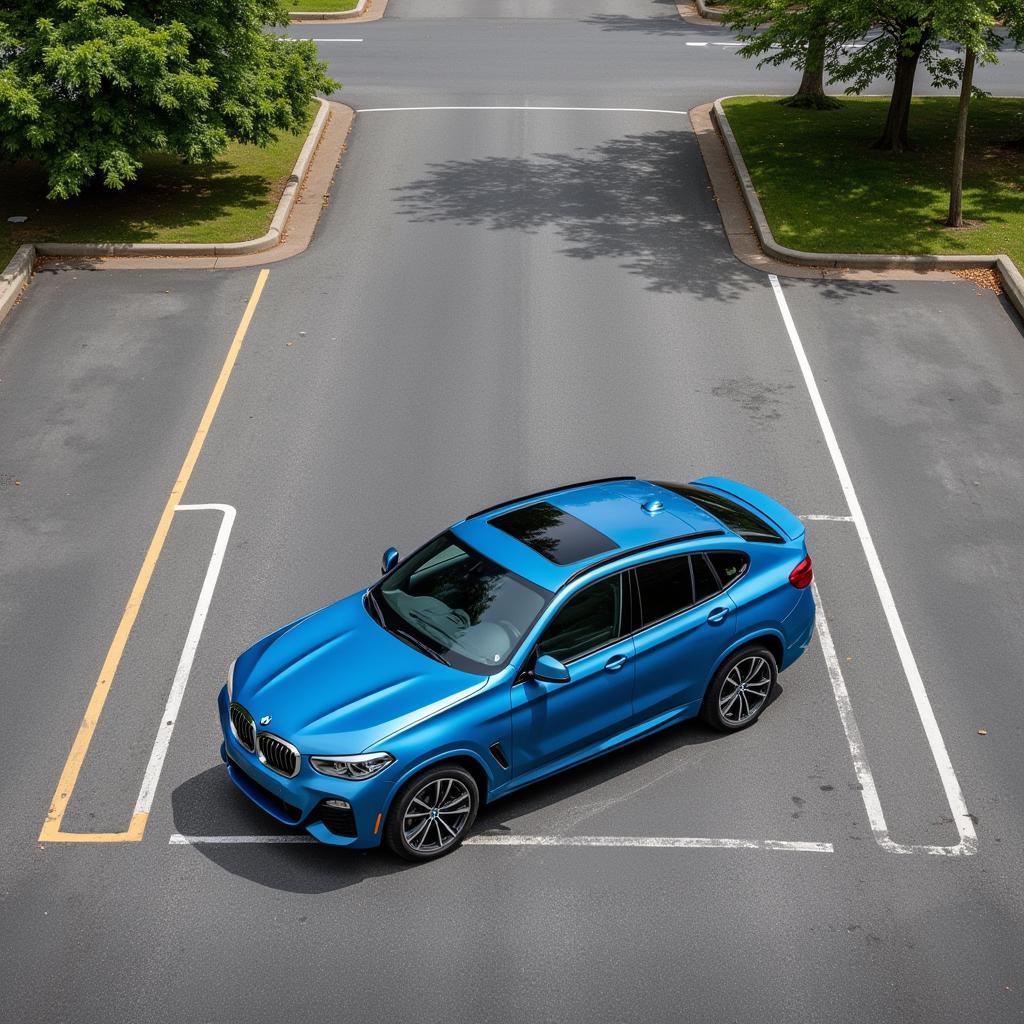 BMW X4 auf einem Parkplatz