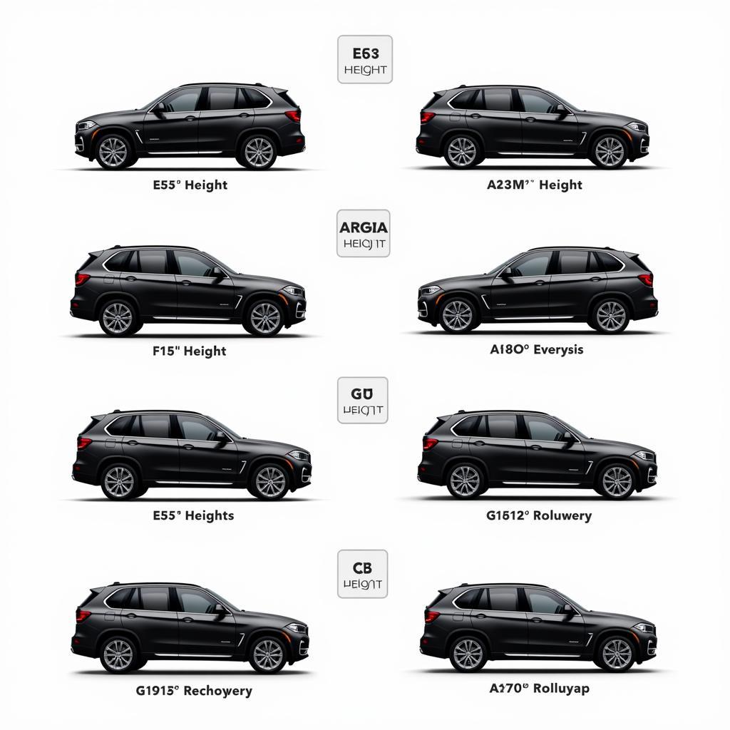 BMW X5 Höhenvergleich verschiedener Modelljahre