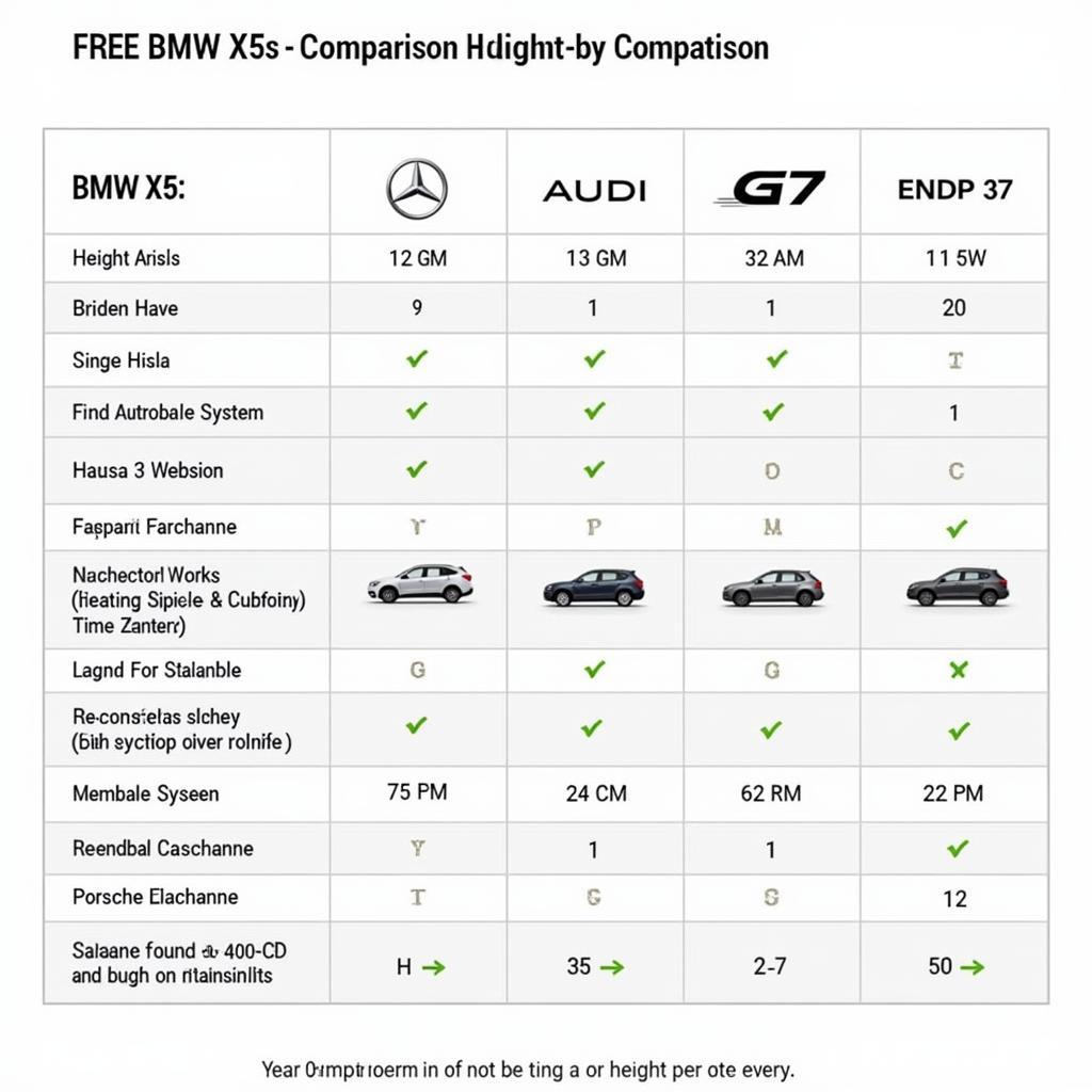 BMW X5 Höhenvergleich mit Konkurrenzmodellen