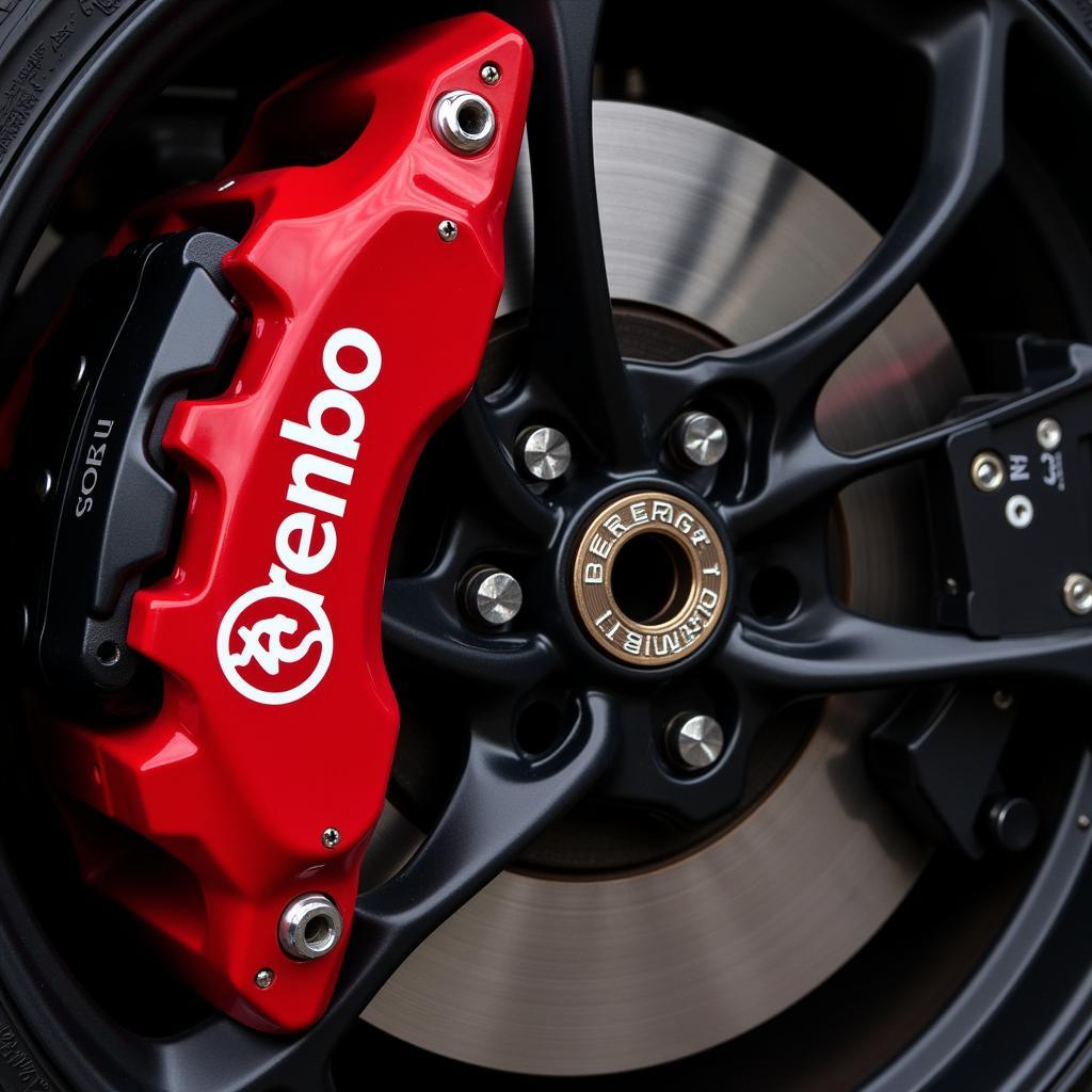 Brembo Bremsscheibe an einem Sportwagen