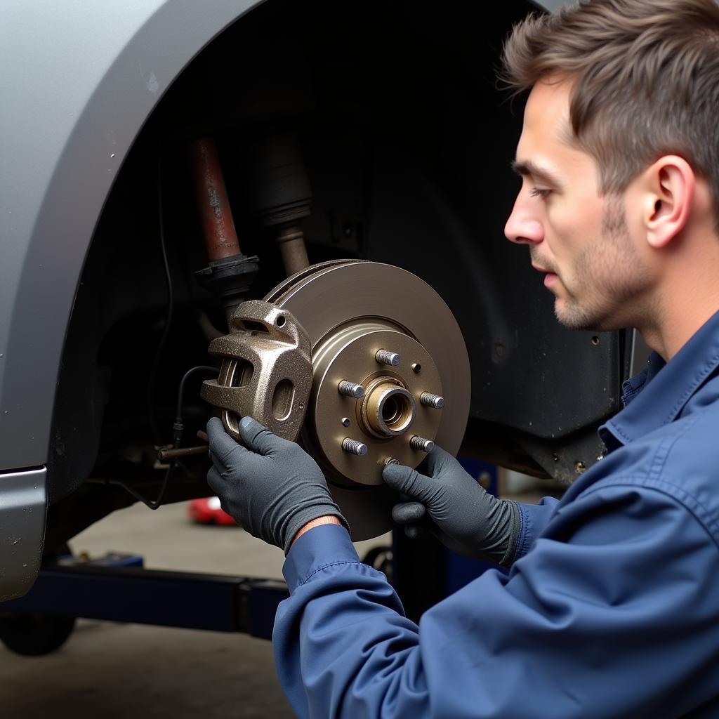 Wartung der Bremsanlage eines Autos