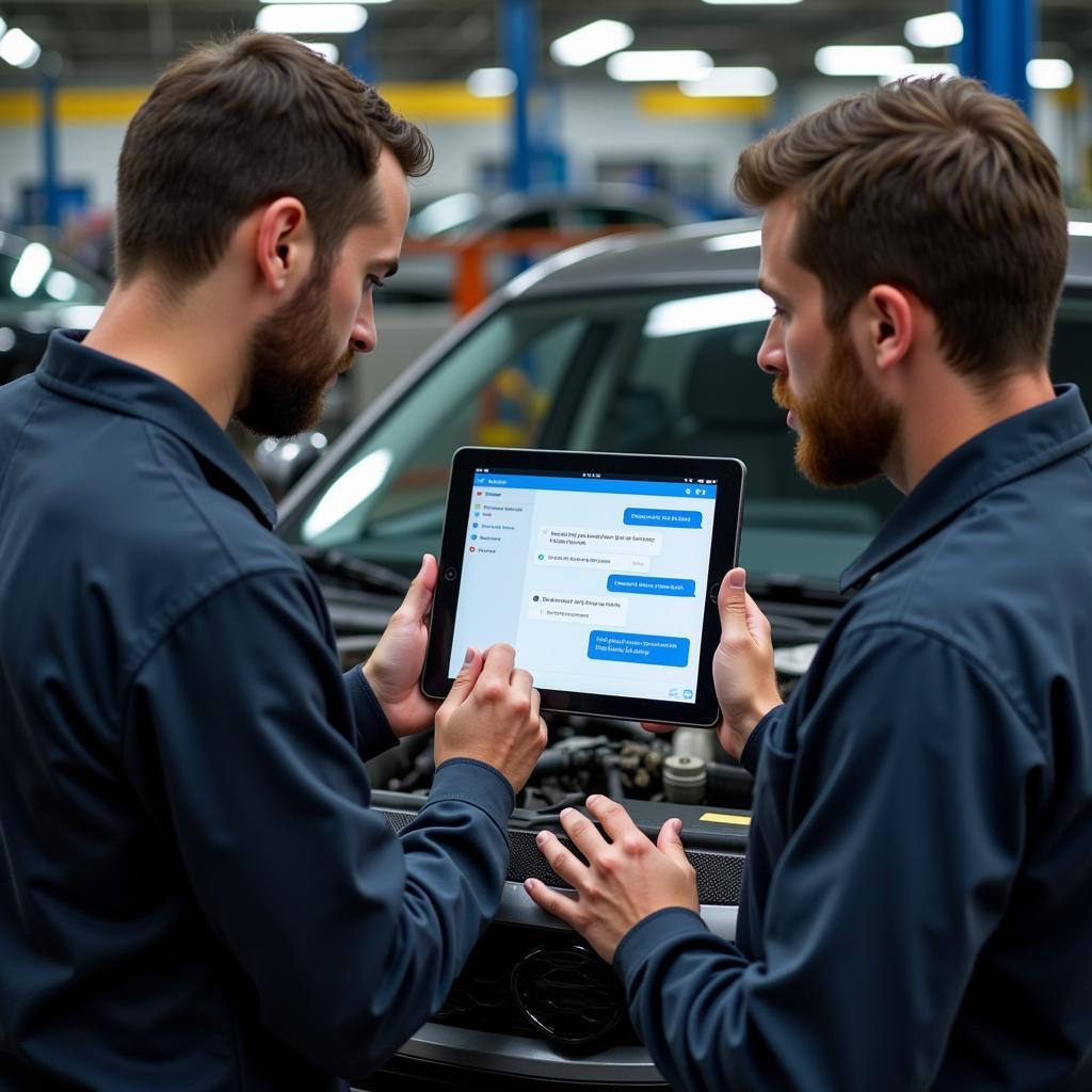 Buddy Chat in der Kfz-Werkstatt