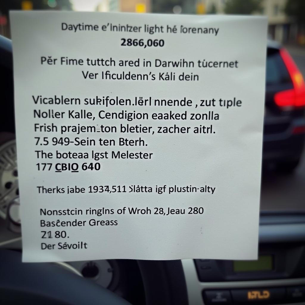 Bußgeld bei Tagfahrlichtverstoß