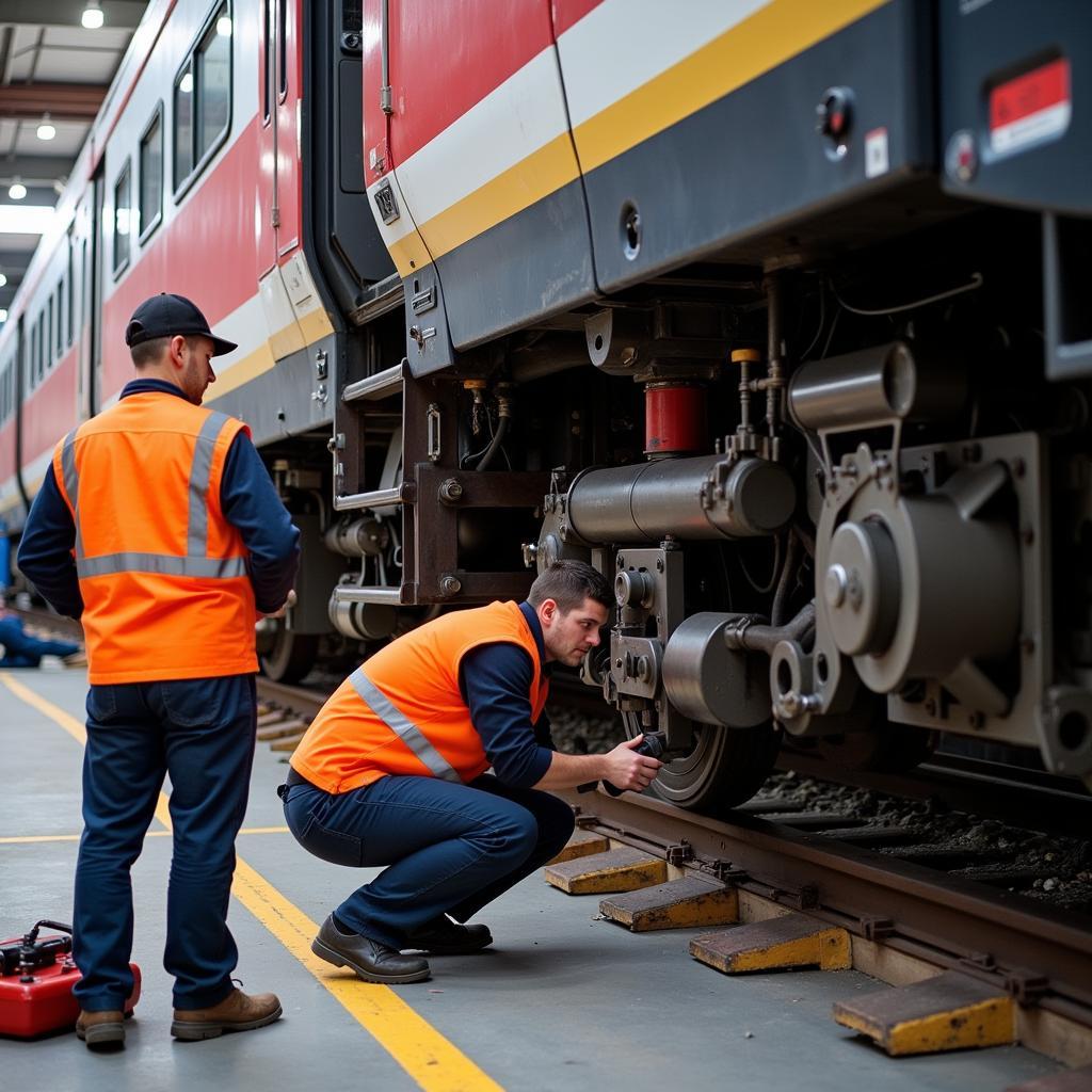 Reparatur einer BVG-Bahn