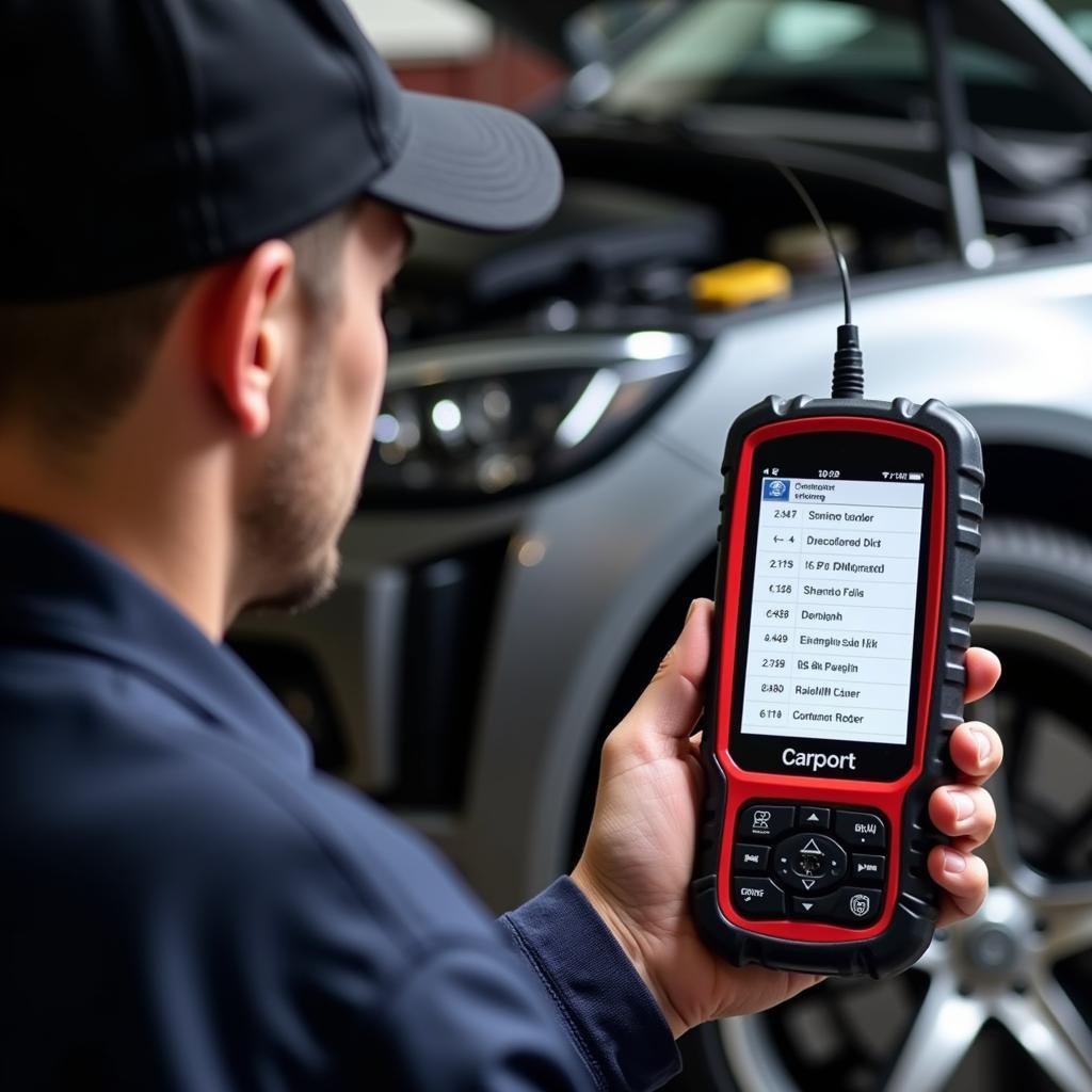 Auslesen von Fehlercodes mit Carport OBD2