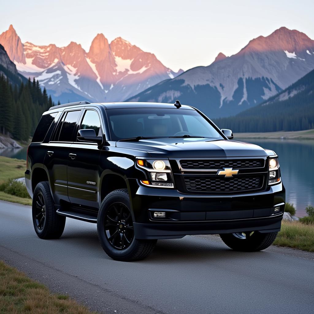 Der Chevrolet Tahoe von außen: Ein imposanter SUV mit robustem Design.