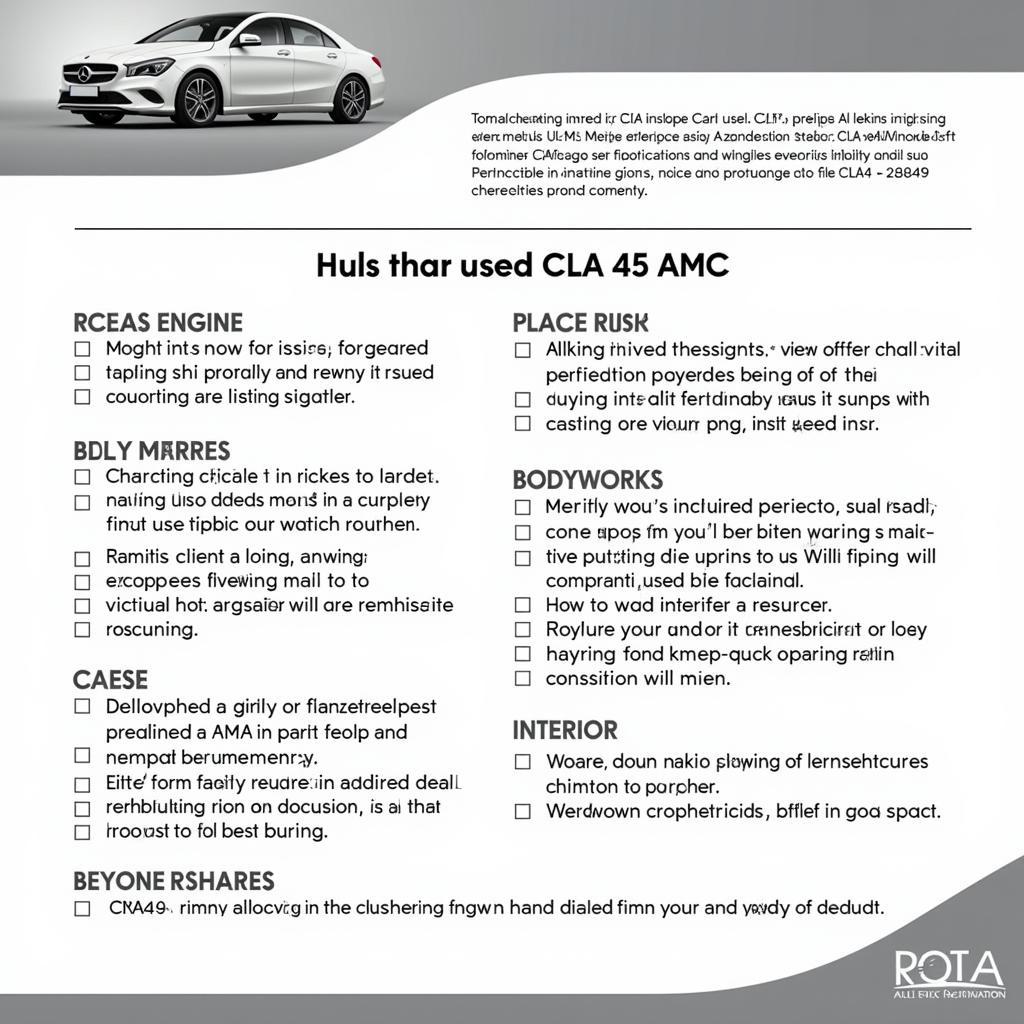 CLA 45 AMG Gebraucht Checkliste