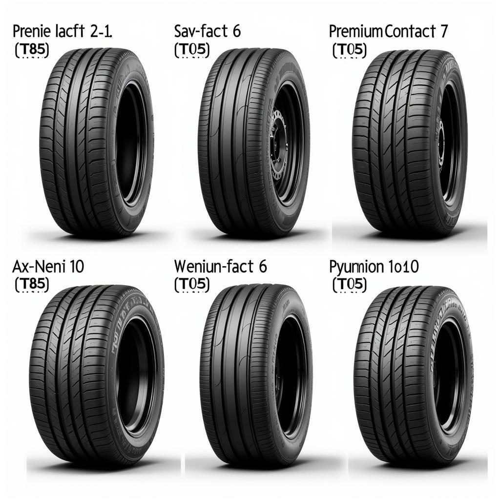 Verschiedene Modelle des Continental PremiumContact Reifens