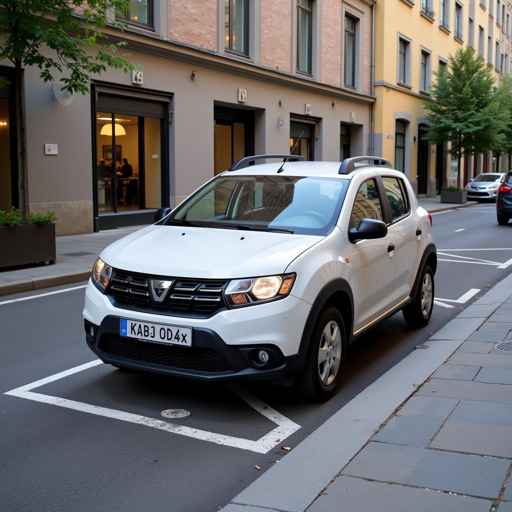 Dacia Sandero Abmessungen beim Parken