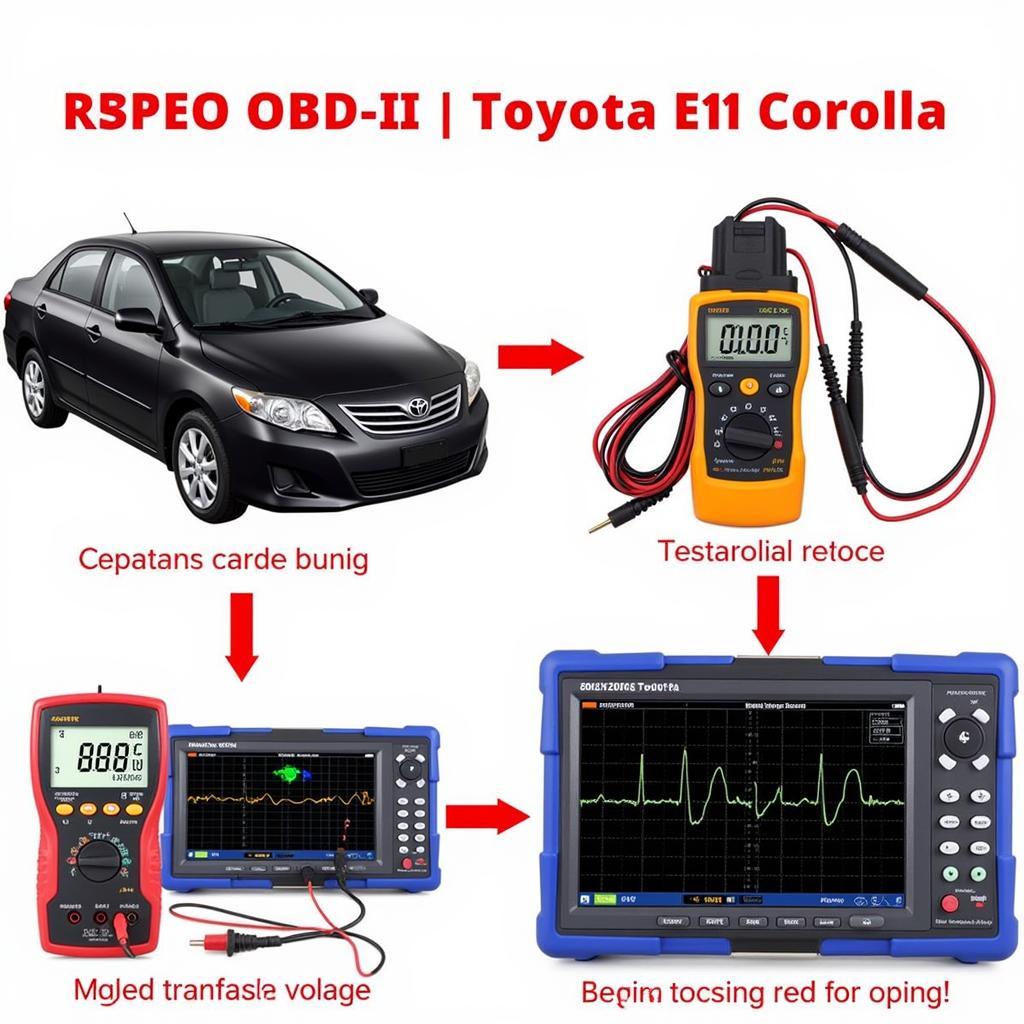 Diagnosegeräte für den Toyota E11 Corolla: OBD-II-Scanner, Multimeter und Oszilloskop