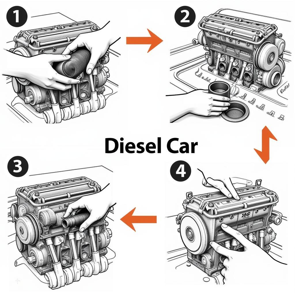 Wartung eines Diesel Autos