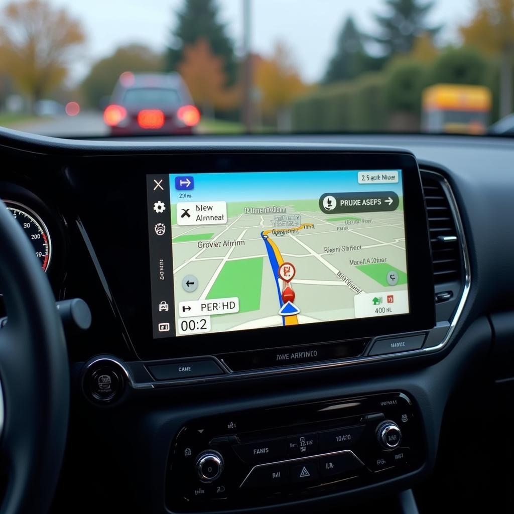 Digitales Navigationssystem im Auto