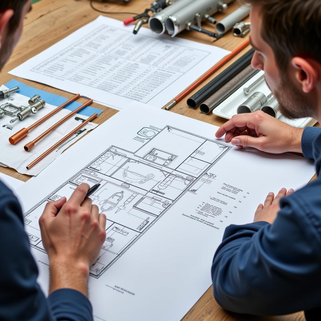 Planung und Vorbereitung der Druckluftleitung