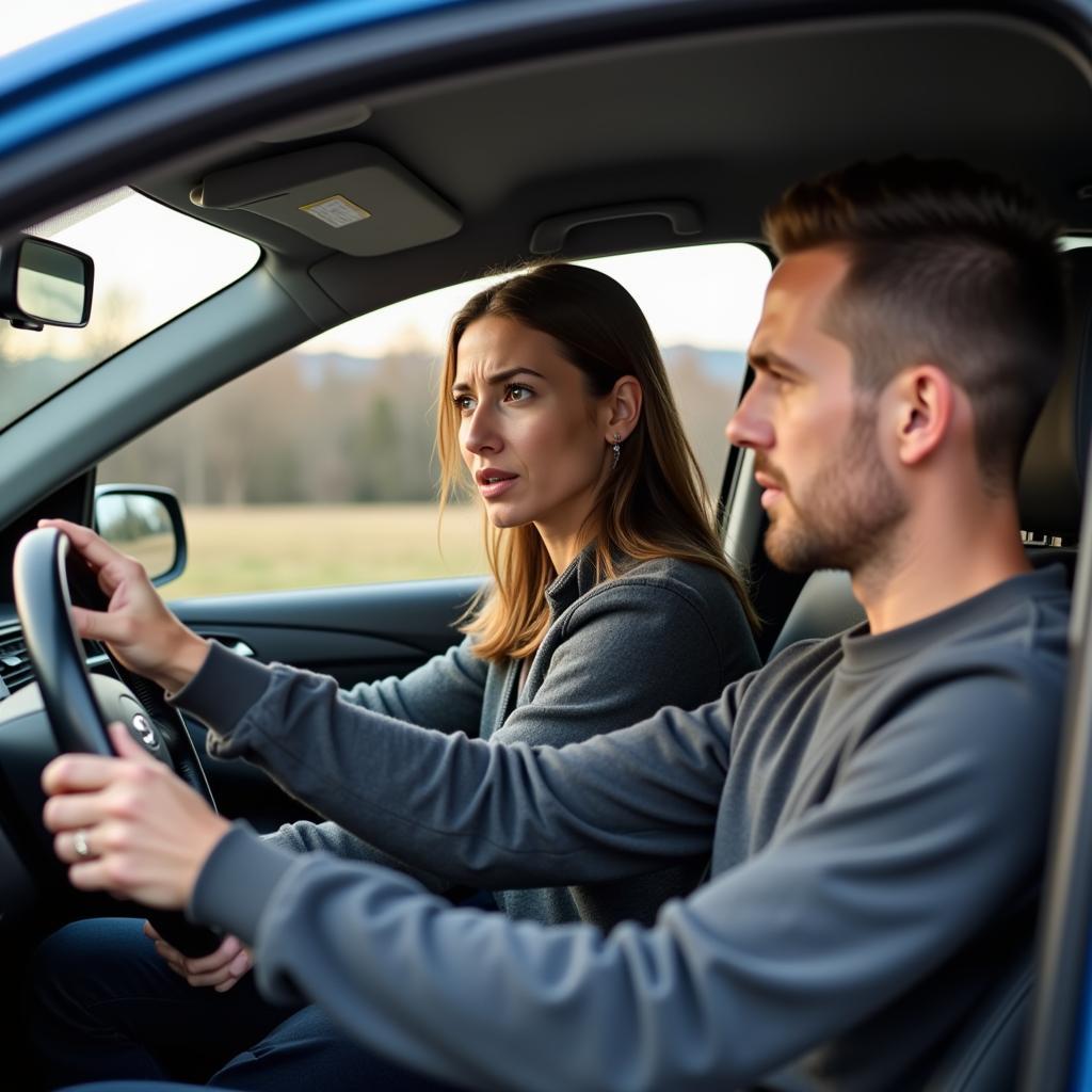 Nervosität bei der Führerscheinprüfung