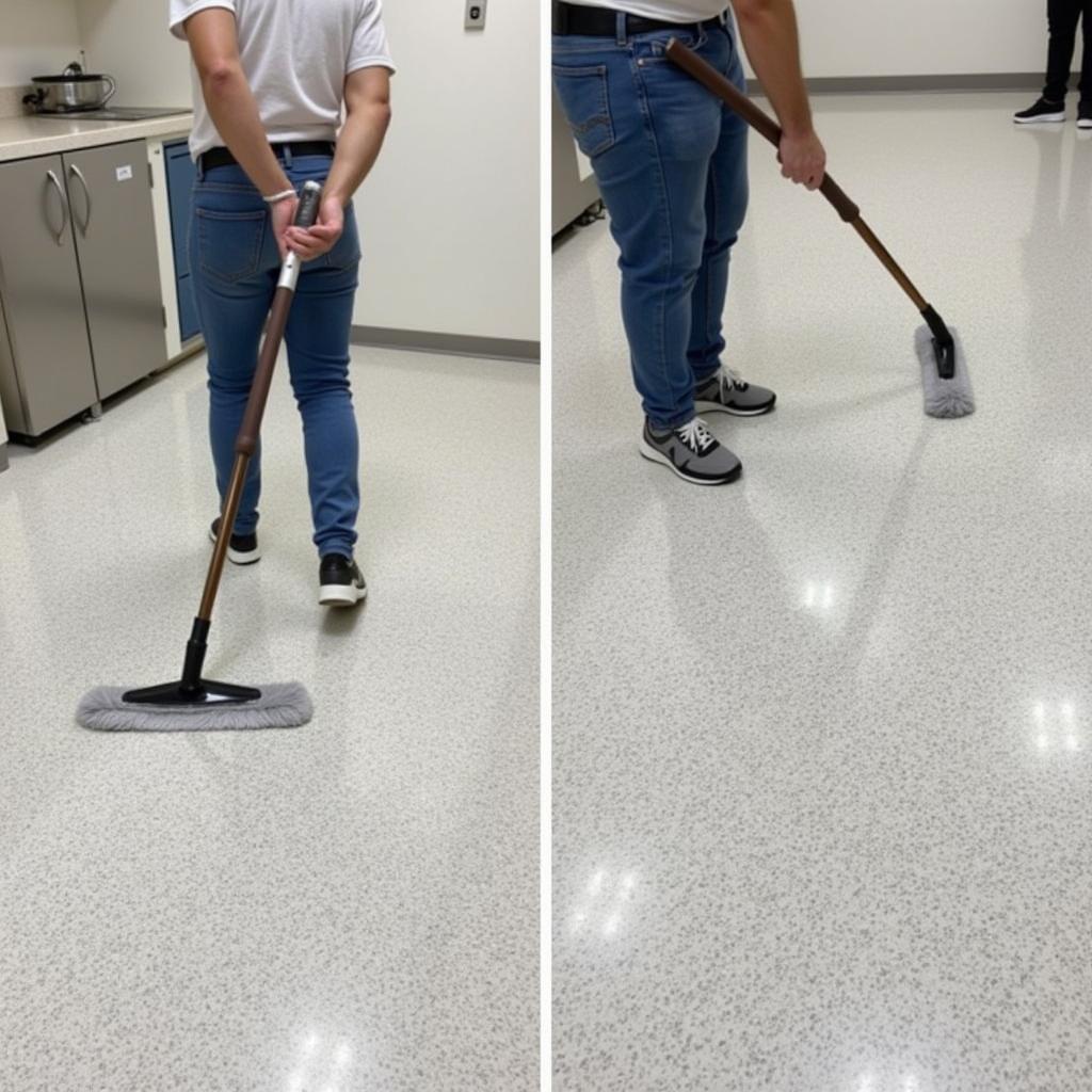 Reinigung und Pflege eines Epoxidharzbodens in der Garage