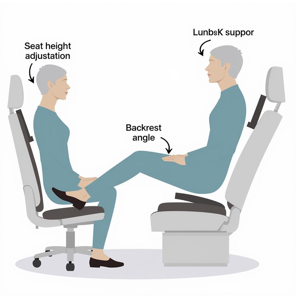 Ergonomische Einstellung des Autositzes