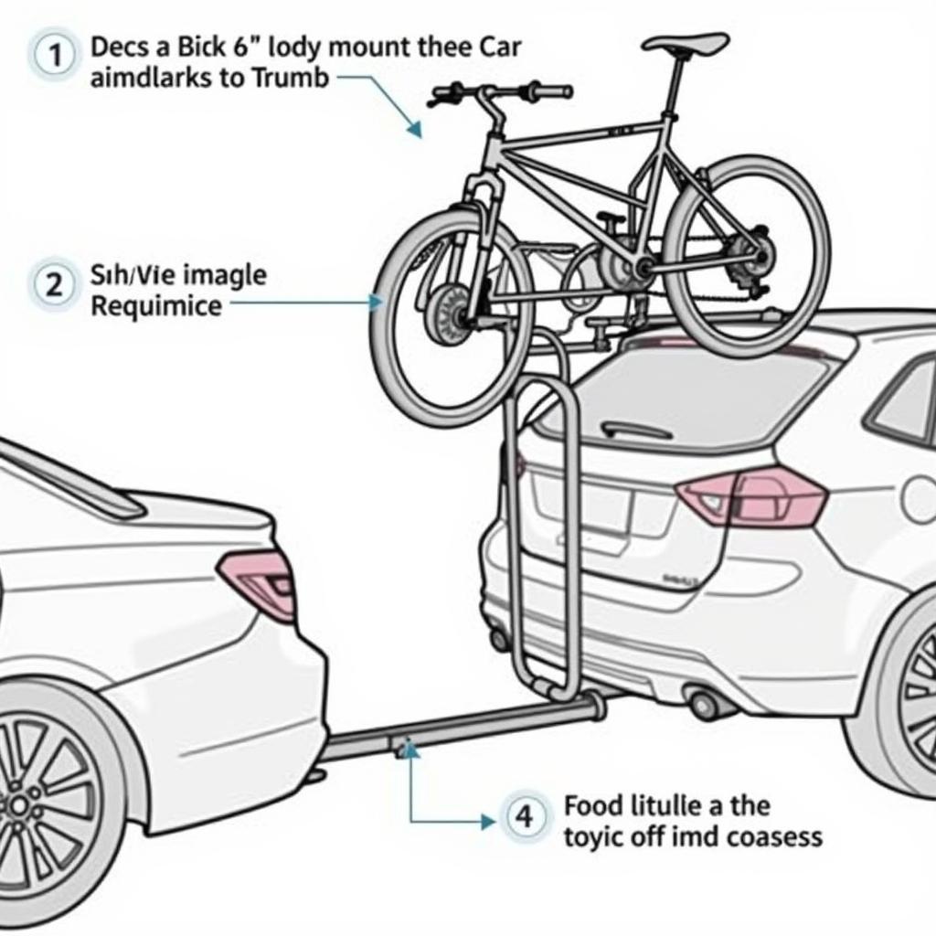 Montage eines Fahrradträgers für 4 Fahrräder an der Anhängerkupplung