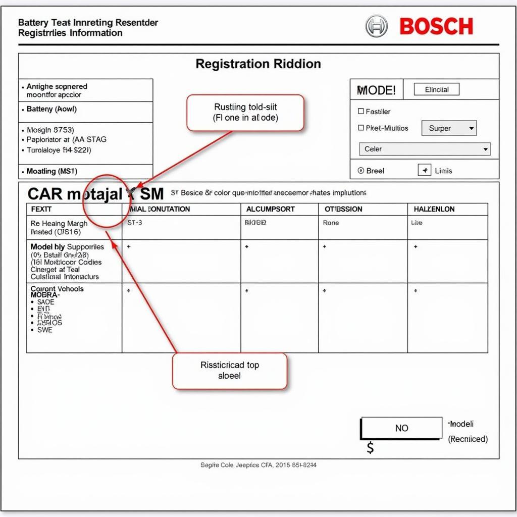 Fahrzeugdaten für Bosch Batteriefinder