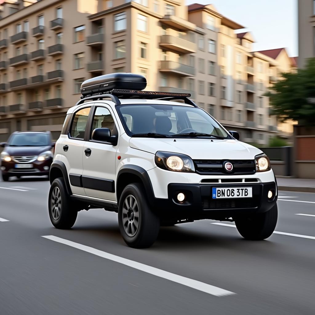 Fiat Panda 4x4 Offroad im Stadtverkehr