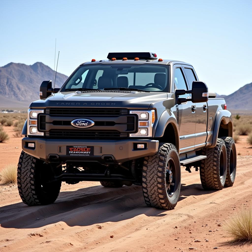 Ford 6x6 steht im Gelände