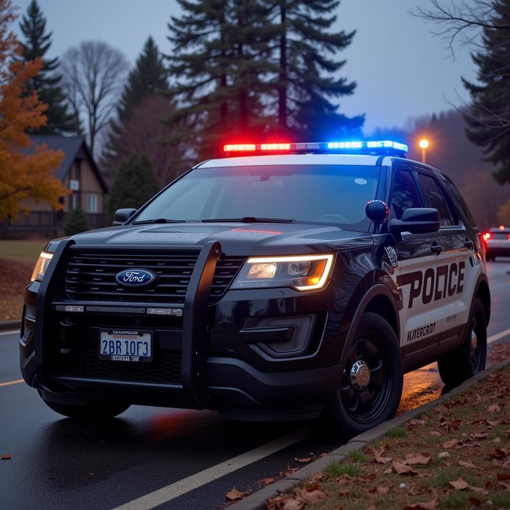 Ford Interceptor Polizeiauto im Einsatz