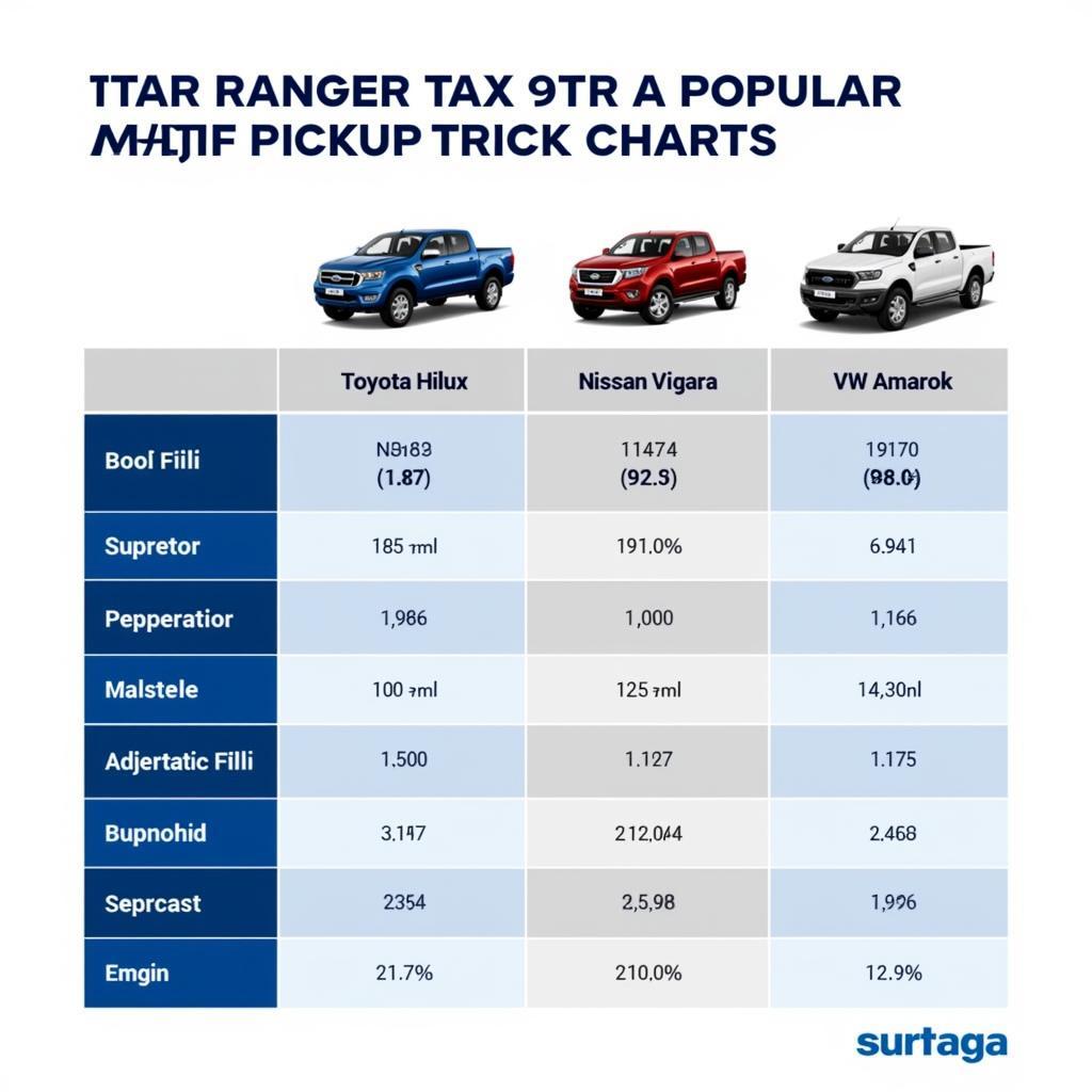 Ford Ranger Steuer Vergleich mit anderen Pickups