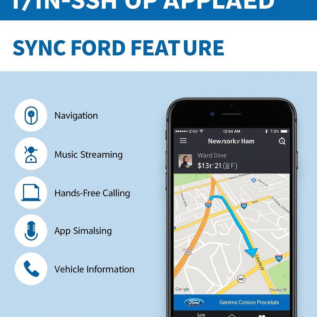 Übersicht der Ford SYNC App Funktionen