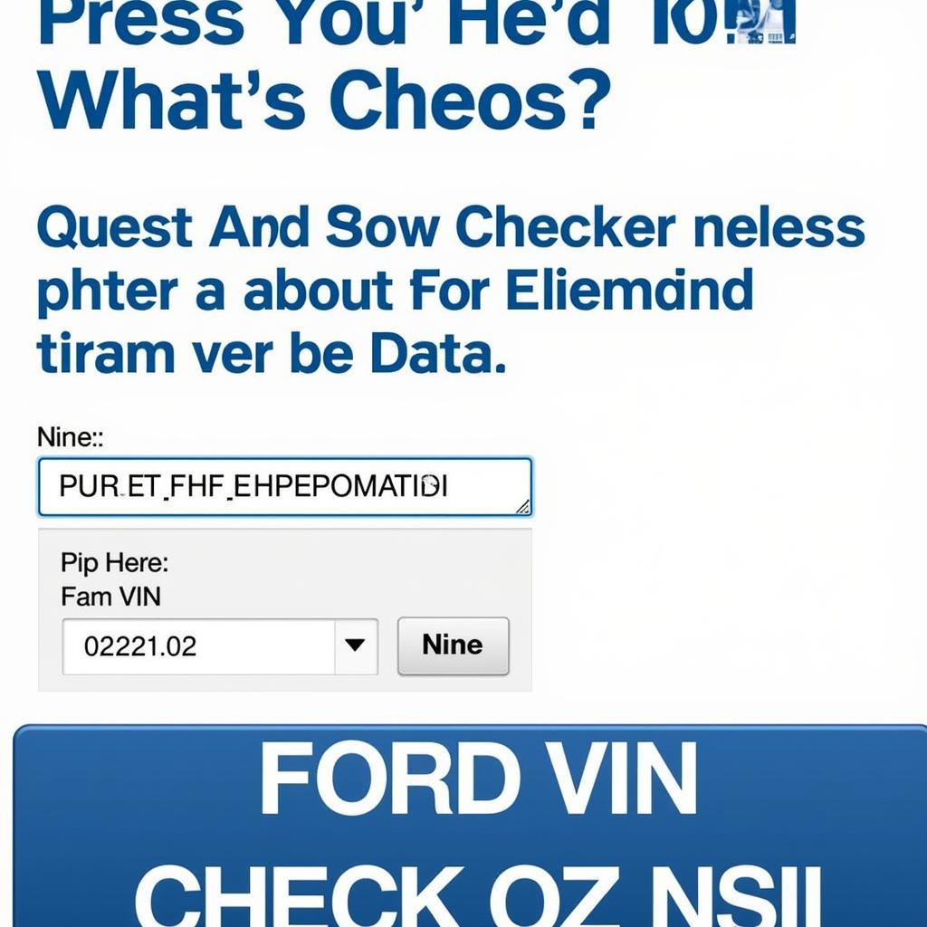 Online Ford VIN Abfrage durchführen