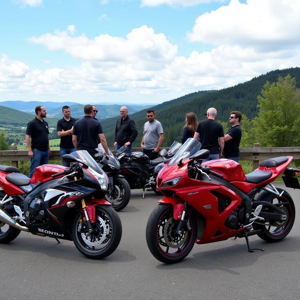 Treffen von Fireblade Fahrern